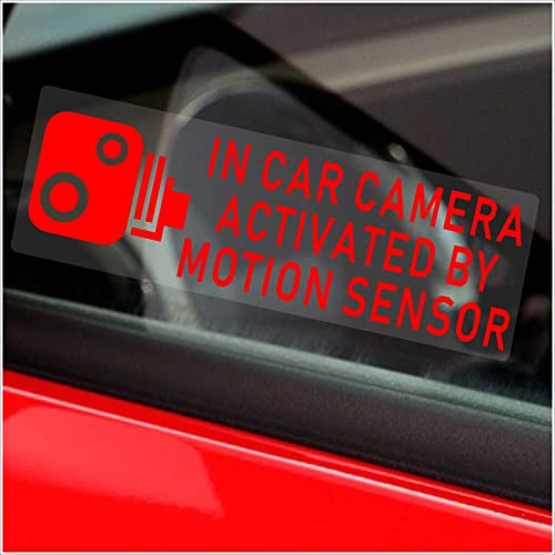 5 Etiquetas de Câmara Ativadas com Sensor de Movimento Automóvel Vermelho Sobre Claro Pequeno 87X30 Mm Platinum Place - Sinalização - sensor de movimento, automóvel, vermelho, pequeno