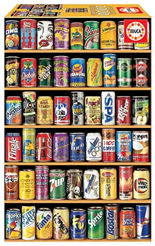 Puzzle EDUCA BOTTLES (Idade Mínima: 12 Anos - 1000 Peças) EDUCA - Quebra-cabeças de encaixar - 1000 peças, latas, 12 anos