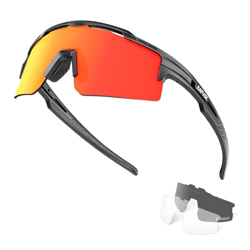 Óculos de Ciclismo KAPVOE Tr90 Interchangeable KAPVOE - Óculos de sol - óculos ciclismo, kapvoe tr90, interchangeable, proteção UV 400, antivento, ventilado
