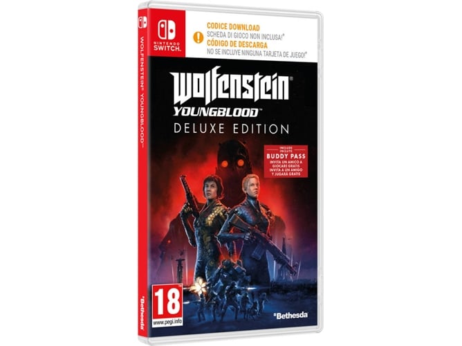 Jogo Nintendo Switch Wolfenstein Youngblood: Deluxe Edition (M18) Bethesda - Software de jogos de vídeo - nintendo switch, wolfenstein youngblood, deluxe edition, m18