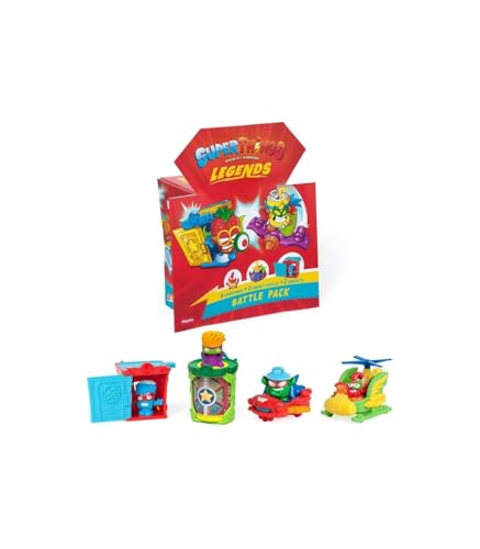 SuperZings Figuras de Ação - Legends Battle Pack Magic Box Toys - Brinquedos - 4 superzings, 2 esconderijos, veículos, personagens