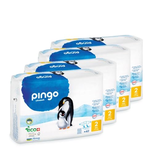 Tamanho 2 PINGO Proteção Líquida e Absorvente 168 Unidades Pingo Pañales - Roupa interior - tamanho 2, proteção líquida, absorvente, 168 unidades