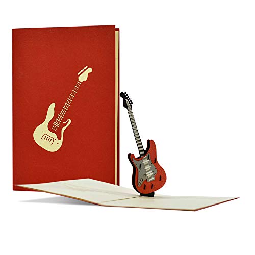 Tarjeta de Cumpleaños ROQUERA Guitarra Electrónica Diese Klappkarten - Cartões de cumprimentos e de nota - tarjeta, cumpleaños, guitarra elétrica