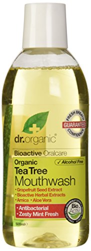 Enxaguante de Boca DR. ORGANIC Tree of Life (500 ml) Dr. Organic - Enxaguatório bucal - pudim, menta, sem álcool, 500 ml