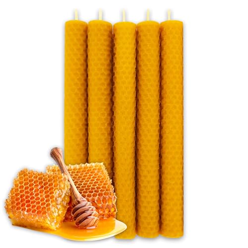 Lamare Vela de Miel de Abeja Natural 100% Cera de Abeja Pura 5 Unidades LAMARE - Velas - cera de abelha, natural, 100, 5 unidades