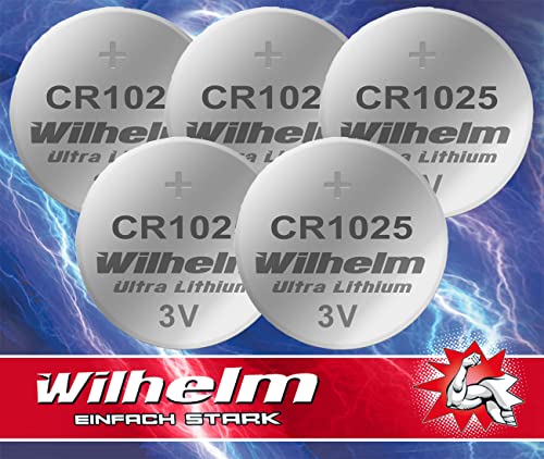 Pilha Recarregável WILHELM DL1025 (5 unidades) Wilhelm - Baterias - 32 mAh, 3 V, litio, cr1025