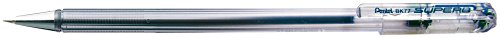Caixa de 12 Esferográficas PENTEL Super Bk-77 Azul Pentel - Canetas - 12 esferográficas, transparente, óleo, resistente