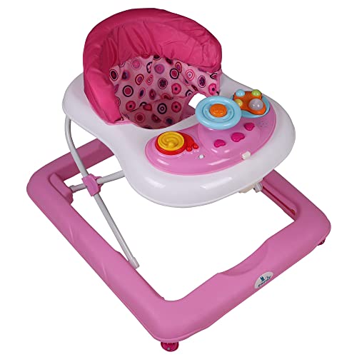 Andarilho para Bebé BIGJIGS R Rosa (Idade Mínima Recomendada: 9 meses) TORAL BEBE SL - Brinquedos para bebês e equipamentos de atividades - 4 rodas, anti-deslize, segurança, cadeira de empurrar
