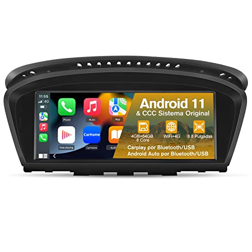 Autorrádio Android 11 com ecrã tátil de 8.8'' para BMW Série 5 E60/E61/E63/E64 2003-2010 AWESAFE - Aparelhos de áudio e vídeo para veículos e sistemas de painel - android, ecrã tátil, 8.8 polegadas, bmw série 5