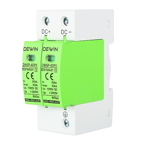 Dewin 2P 40Ka Device Lightning Protection Photovoltaic Dc 1000V DEWIN - Dispositivos de proteção contra surtos - lightning protection, photovoltaic, dc 1000v, tomada EU