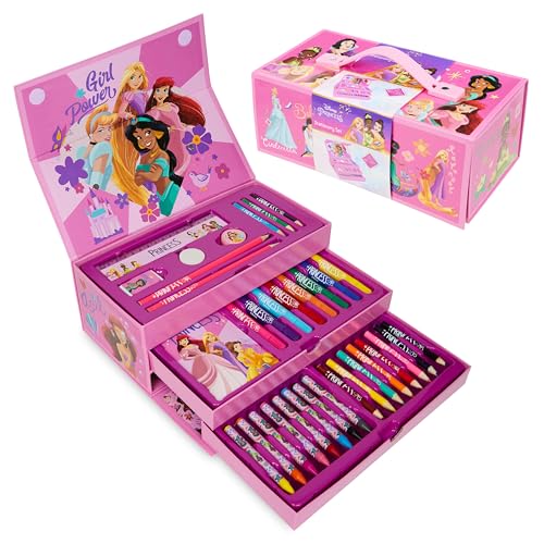 Mala de Artes DISNEY Princess 3 em 1 com Crayolas Cerdá - Equipamento de escritório - crayolas, marcadores, lápis de cor, pincel