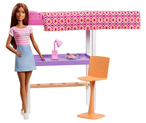 Barbie e Conjunto de Casa Mezanina (Idade Mínima Recomendada: 3 anos) Mattel - Conjuntos de brinquedos - barbie, casa mezanina, 3 anos