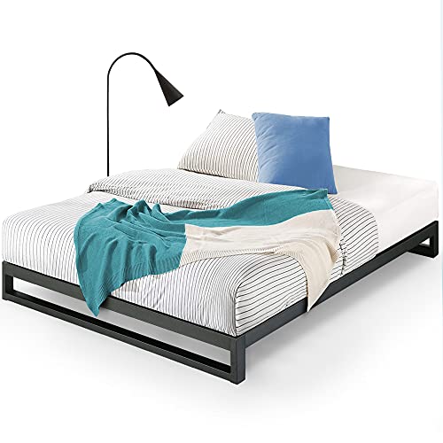 Cama ZINUS Trisha (Preto - Metal - Madeira) Zinus - Camas e estruturas de cama - preto, metal, madeira