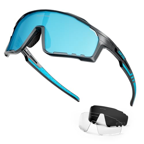 Óculos de Ciclismo KAPVOE Polarizadas (Tamanho Único) KAPVOE - Óculos de sol - polarizadas, preto, plástico, 62 cm
