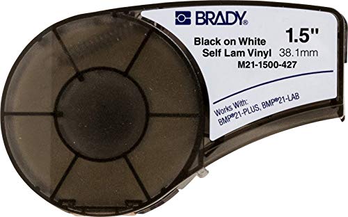 Etiquetadora BRADY M21-1500-427 Preto sobre Branco Brady - Fitas de etiquetas e recargas - preto, branco, etiquetas