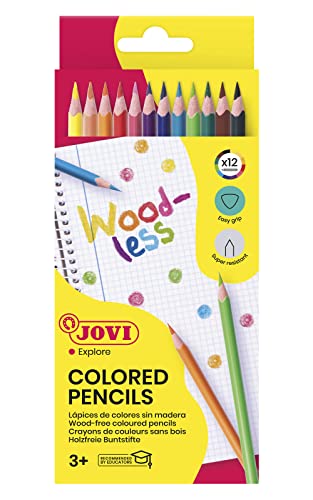 Lápis de Cor JOVI 12 Unidades Madeira (Multicor) Jovi - Lápis - multicor, madeira, 12 unidades, flexível