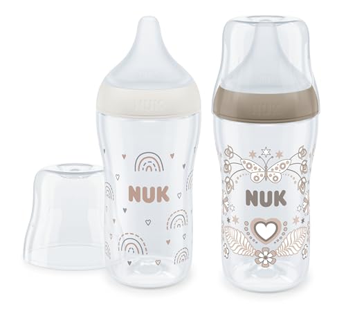Conjunto de biberões NUK Perfect Match (2 unidades) Newell Brands - Biberões - bebés, 6 meses, anticólico, ventilação