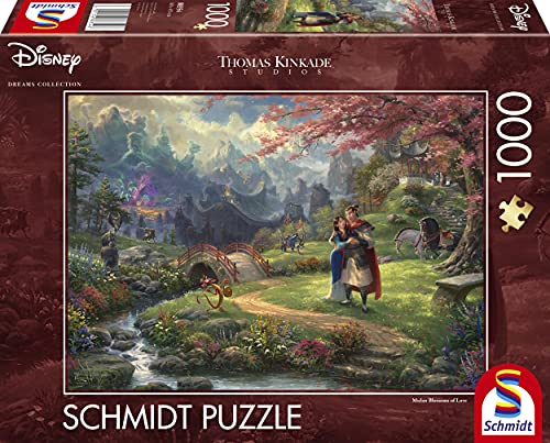Puzzle SCHMIDT SPIELE Thomas Kinkade: Disney Mulan Blossoms Of Love 2021 Edition Schmidt - Quebra-cabeças - puzzle, Schmidt Spiele, thomas kinkade, disney mulan, blossoms of love, 2021 edition
