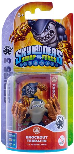 Figura de Ação SKYLANDERS Knockout Terrafin (Idade Mínima Recomendada: 6 anos) ACTIVISION - Software de jogos de vídeo - figura, ação, skylanders, knockout terrafin, terra, superchargers
