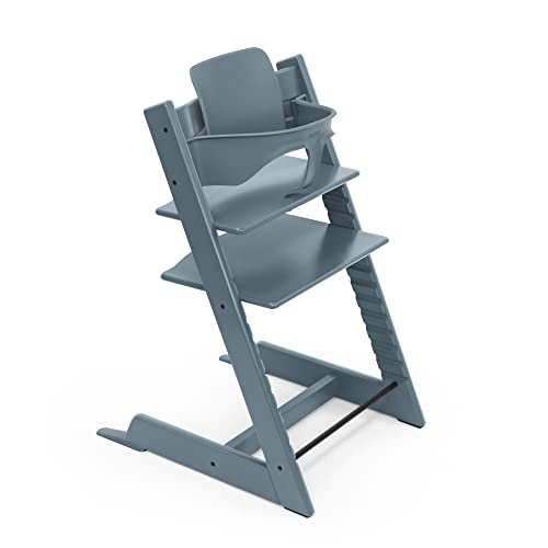 Cadeira Alta STOKKE Tripp Trapp Azul (Grupo 0) Stokke - Móveis para bebês e crianças pequenas - cadeira alta, stokke tripp trapp, azul, grupo 0+, madeira lacada, assentos ajustáveis