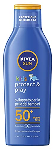 Leite Protetor Solar NIVEA Sun Kids SPF50+ (200 ml) Beiersdorf - Protetor solar - spf50+, peles sensíveis, uva/uvb, glicerina, vitamina E