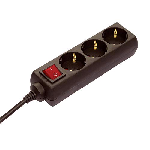 Extensão Elétrica SCHWABE 11362 (3 Tomadas) as - Schwabe - Fios e cabos elétricos - 3 tomadas, interruptor de espera, 14 metros, preto