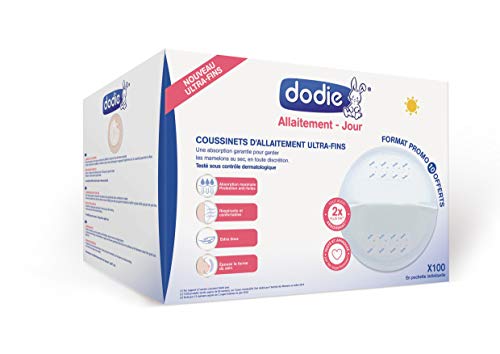 Almofadas de Amamentação DODIE Slim Day X100 DODIE - Almofadas e protetores de amamentação - ultrafina, micro-perlas, absorventes, mamilos secos