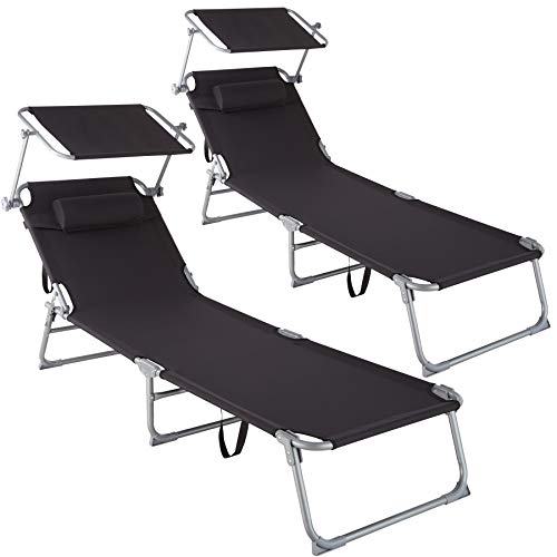 Conjunto de 2 Espreguiçadeiras TECTAKE Chloe TecTake - Móveis de exterior - conjunto, 2 espreguiçadeiras, tectake, chloe