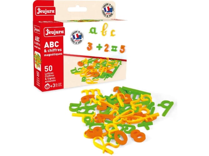 Brinquedo Didático JEUJURA 8975 (Idade Mínima: 3) JEUJURA - Ímãs de geladeira - letras cursivas, números, sinais, 3 anos