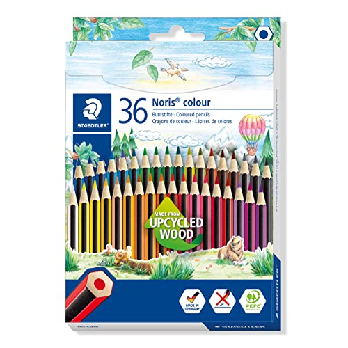 Lápis de Cor STAEDTLER Noris Colour (Multicor - 12 Tabletas) Staedtler - Lápis - multicor, 12 tabletas, base água, não derram