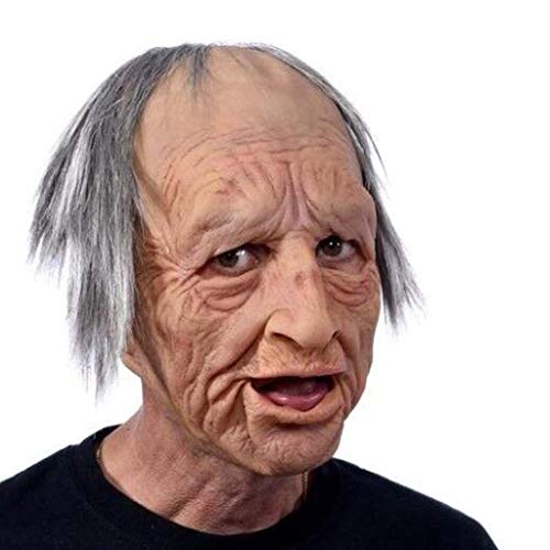 Máscara de Latex Lijun Halloween Headgear Funny Spoof Grandma/Grandpa lijun - Brincadeira de faz de conta - halloween, headgear, spoof