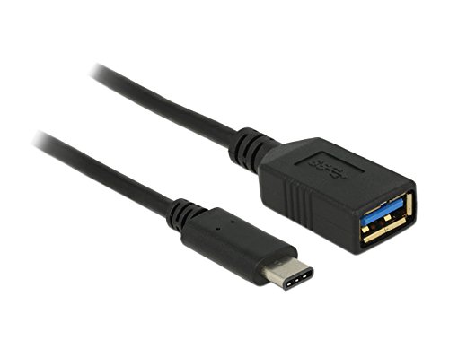 Cabo de Dados DELOCK (USB-C - USB A - 15 cm - Preto) Delock - Adaptadores - usb-c, usb a, 3.1 gen 2, 15 cm
