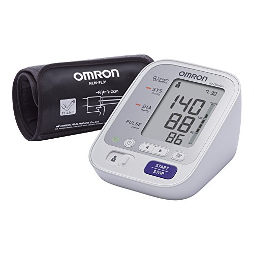 Medidor de Tensão Arterial Omron M3 Comfort Omron - Monitores de pressão sanguínea - medidor de tensão, braçalete preformado, intelli wrap 360°, ajustável