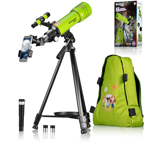 Telescópio BRESSER Astronómico (Refractor - 70-400x) BRESSER JUNIOR - Telescópios - refractor, 70-400x, montagem equatória, Prisma
