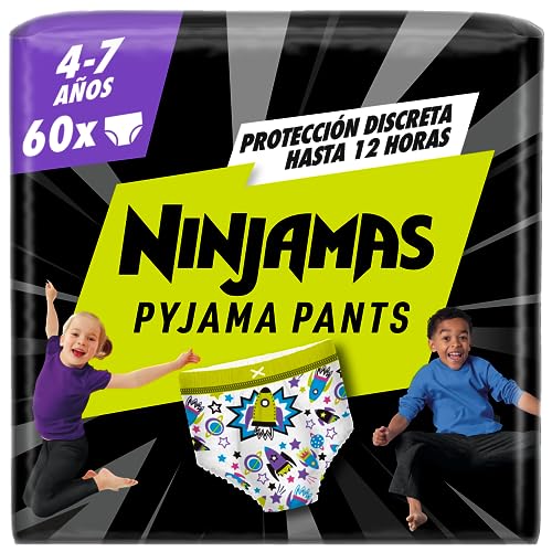 Fraldas DODOT Ninjamas 60 Unidades (Tam: 4 a 7 anos) Procter & Gamble - Fraldas - tecnologia absorvente, cintura 360º elástica, 60 unidades