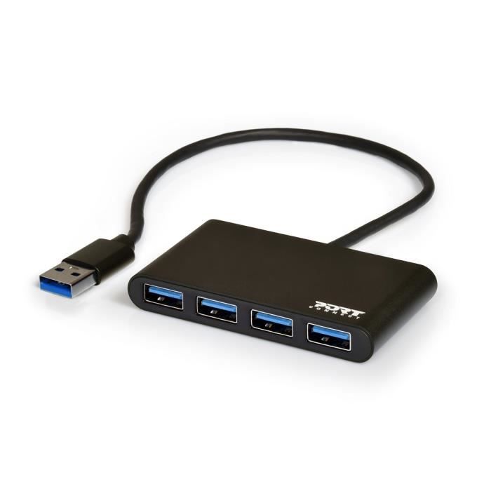 Hub PORT DESIGNS 900121 (USB 3.1 - Cinzento) Port Designs - Concentradores usb e firewire - USB 3.1, cinzento, alumínio, 4 portas
