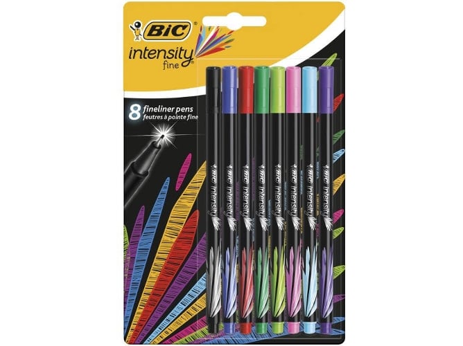 Canetas de Feltro BIC Intensity Fine (Caixa de 8) BIC - Canetas - caneta, feltro, bic intensity fine, caixa 8, escrita fina, esboços