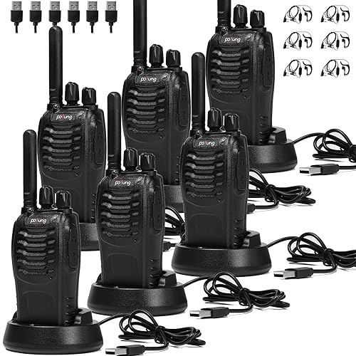 Walkie-Talkies POFUNG PMR446 (8 Canais - Até 10 Km - Até 18h de Autonomia) PO FUNG ELECTRONIC(HK) INTERNATIOANL GROUP COMPANY LIMITED - Rádios bidirecionais - pofung, PMR446, 8 canais, 10 km, 18h autonomia