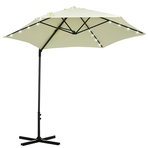 Guarda-Sol de Jardim Outsunny | Diâmetro: 2,56 m | Bege Outsunny - Móveis de exterior - diâmetro 2.56m, bege