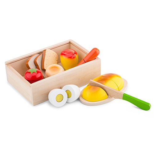 Conjunto de Brinquedos NEW CLASSIC TOYS 10580 New Classic Toys - Cozinhas de brinquedo e alimentos de brincar - 12 peças, figura, cavalo, carroça