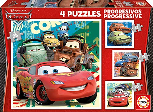 Puzzle EDUCA BORRAS Progressivo 4 Puzzles (Idade Mínima: 3) EDUCA - Quebra-cabeças de encaixar - puzzle, educa borrás, progressivo, 4 puzzles, idade mínima: 3, cars 2