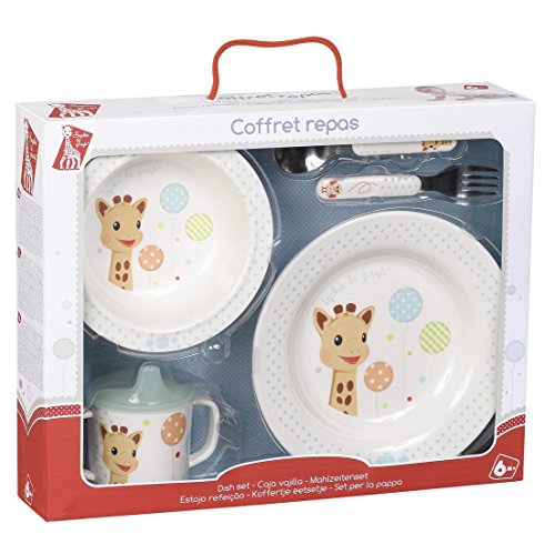 Conjunto de Refeição SOPHIE LA GIRAFE (3 Un) Vulli - Jogos de jantar - prato, copo, vaso, colher, garfo
