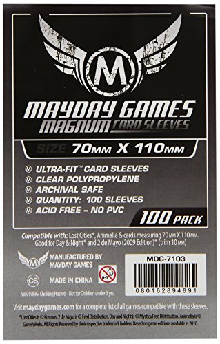 Protetor de cartas MAYDAY GAMES 100 Magna Mayday Games - Capas de cartão - plástico, transparente, forro amarelo