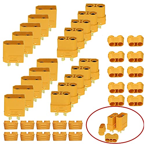 Adaptador de Energia XT90 10 Pares XT90 Male/Female Connectors HUAZIZ - Brinquedos - adaptador, energia, xt90, male, female