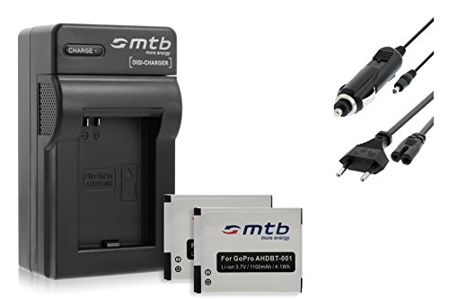 Bateria e Carregador para Action Cam GoPro Hero 2 mtb more energy - Baterias - bateria, carregador, action cam, gopro hero 2