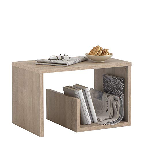 Mesa de Apoio FMD MIKE Castanho (Madeira - 59x38x36cm) FMD - Mesas de centro - madeira, 59x38x36cm