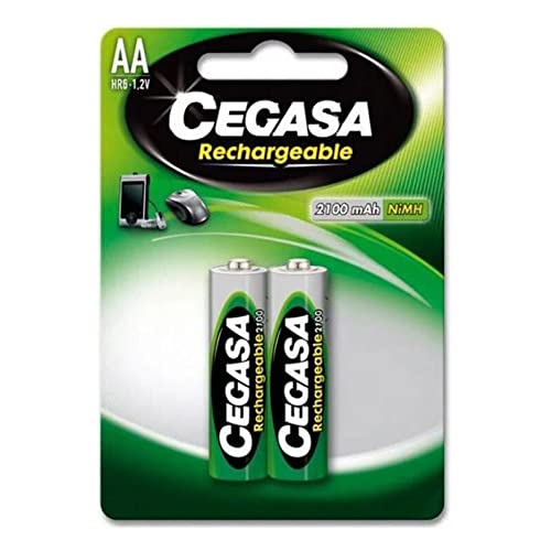 Pilha Recarregável CEGASA Pilha Recarregável Hr6 Cegasa - Baterias de uso geral - 2100 mAh, 12 v, iões líquidos, preto