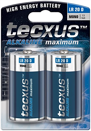 Pilha TXEXUS LR20 2-BL (Alcálio - 1.5 V) Tecxus - Baterias de uso geral - alcalino, 1,5 V, 2 peças, 14800 mAh