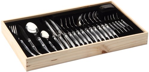 Conjunto de Talheres PRADEL EXCELLENCE (Prata) LAGUIOLE - Jogos de talheres - 24 peças, prata, garfo, colher, caixa de madeira