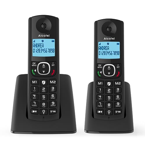 Telefone fixo sem fio ALCATEL F530 Preto ATLINKS - Acessórios para telemóveis - telefone sem fio, teclas grandes, memórias diretas, bloqueio de chamadas